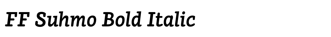 FF Suhmo Bold Italic
